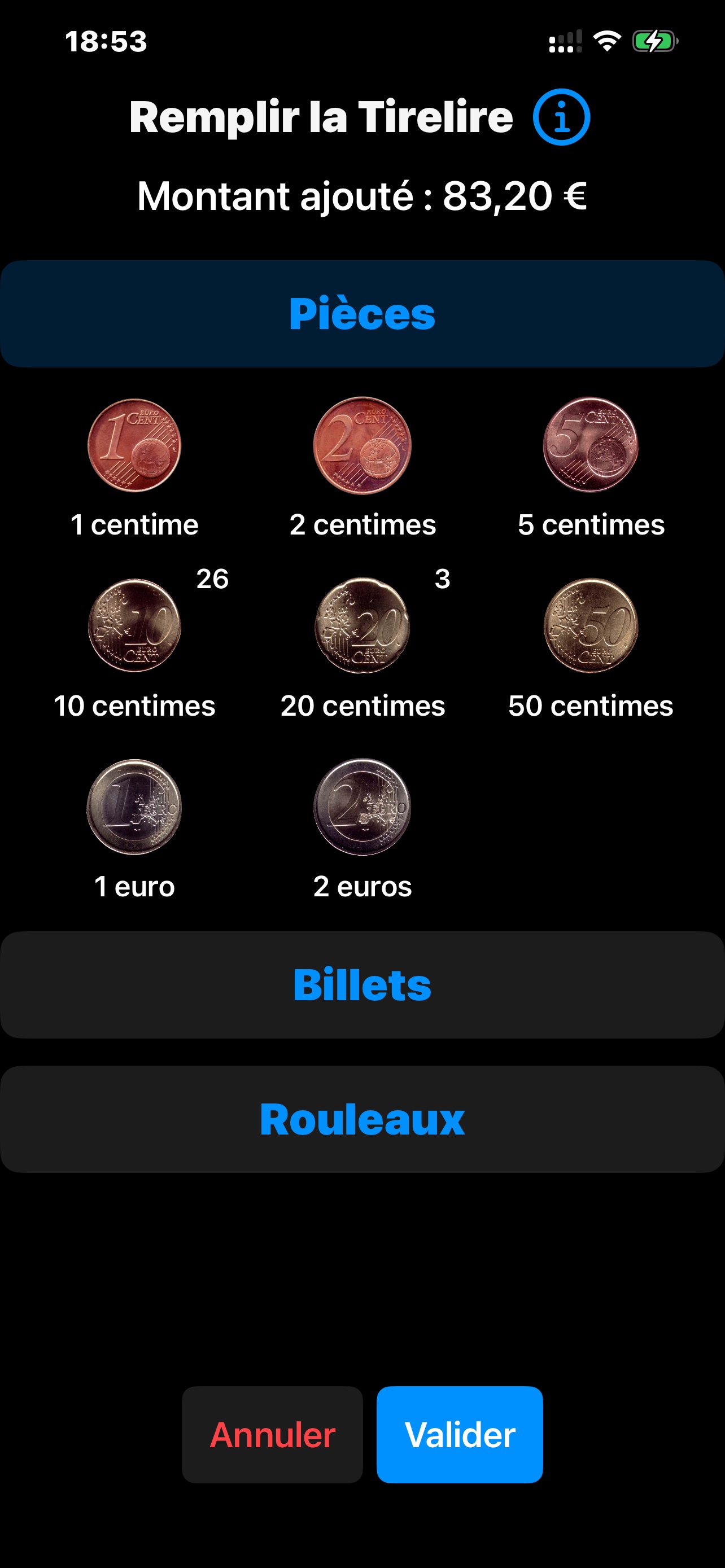 Tirelire – récapitulatif